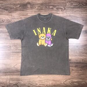 INAKA Power Men’s Teddy Bear Gorilla Friendship Gray Graphic T-Shirt Size Large